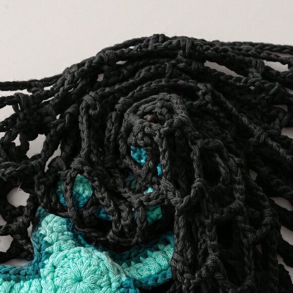 Black Women's Swim Springbreak Sexy Crochet Starfish Decor Beach Cover Up Shawl - Picture 4 of 6